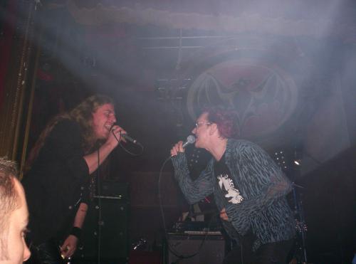 On stage with The Mission